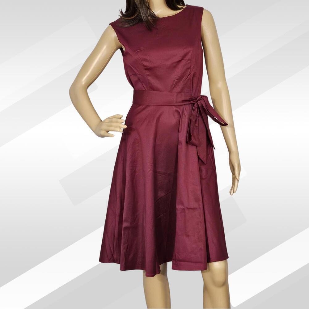 2/$20 NWOT Hanpceirs Burgundy Sleeveless Dress Size S – Elegant & Chic